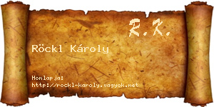 Röckl Károly névjegykártya