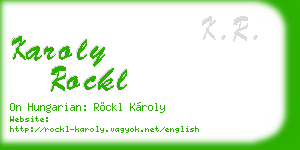 karoly rockl business card